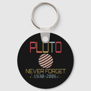 Vergessen Sie nie, dass Pluto Retro Funny Space, W Schlüsselanhänger