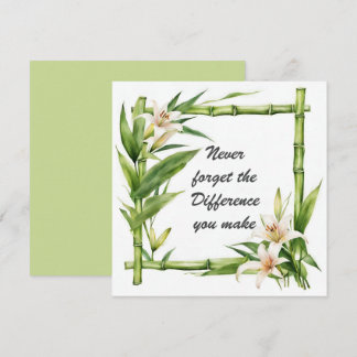Vergessen Sie nie den Unterschied, den Sie machen Karte