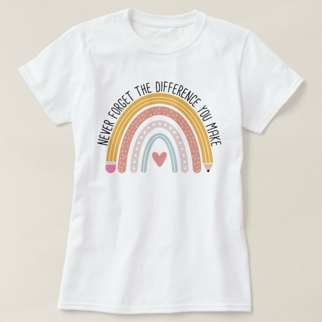 Vergessen Sie nie den Unterschied, den Sie machen, T-Shirt (Design vorne)