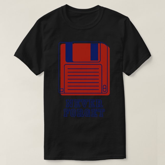 Vergessen Sie nie die Retro-Diskette T-Shirt (Design vorne)