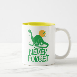 Vergessen Sie nie großen Punkt Zweifarbige Tasse