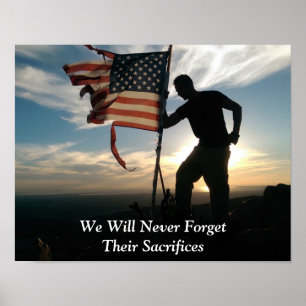 Vergessen Sie nie patriotisches Plakat
