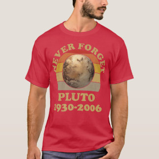 Vergessen Sie nie Pluto Retro Vintager Sonnenunter T-Shirt