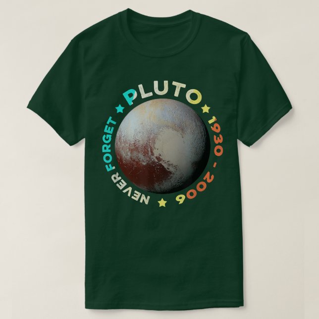 Vergessen Sie nie Pluto Shirts Funny Retro Planet  (Design vorne)