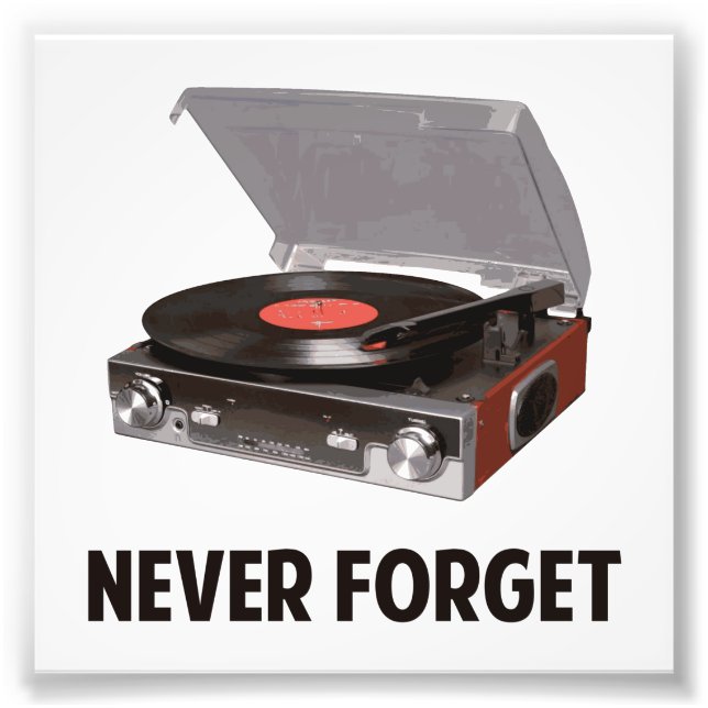 Vergessen Sie nie Vinyl Record Players Fotodruck (Vorne)