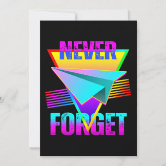 Vergessen Sie niemals das Papierflugzeug Einladung