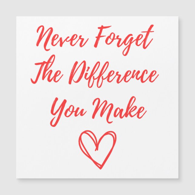 Vergessen Sie niemals den Unterschied, den Sie mac Magnetkarte (Vorderseite)