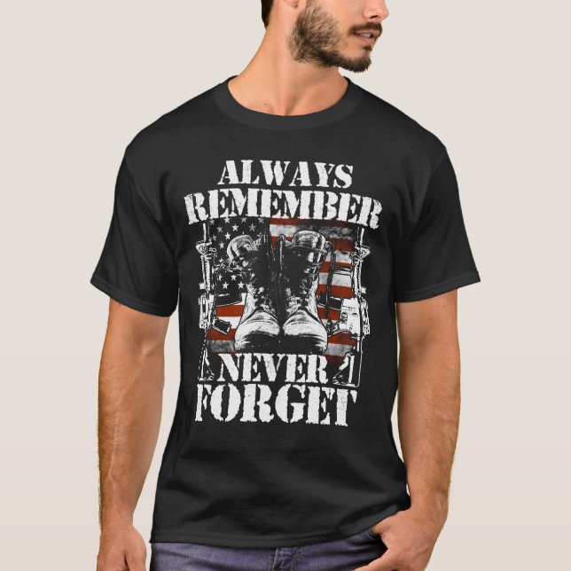 Vergessen Sie niemals den Veteranen T-Shirt (Vorderseite)