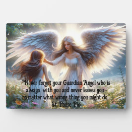 Vergessen Sie niemals Ihre Guardian Angel Plaque Fotoplatte