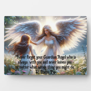 Vergessen Sie niemals Ihre Guardian Angel Plaque Fotoplatte