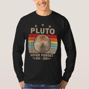 Vergessen Sie niemals Pluto Retro Nerdy Astronomie T-Shirt