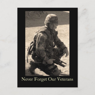 Vergessen Sie niemals unsere Veteranen Postkarte