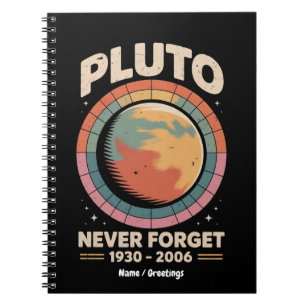 Vergessen Sie Pluto 1930-2006 Funny Retro Space Notizblock