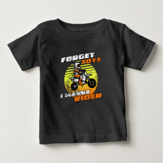 Vergessen Sie Spielzeug I Wanna Rider Funny Motocr Baby T-shirt