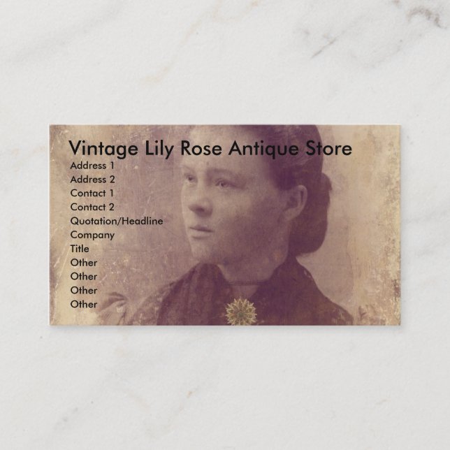 Vergessen Visitenkarte (Vorderseite)