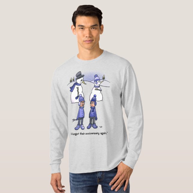 Vergessener Jubiläumsmensch Lang geschlagener T -  T-Shirt (Vorne ganz)