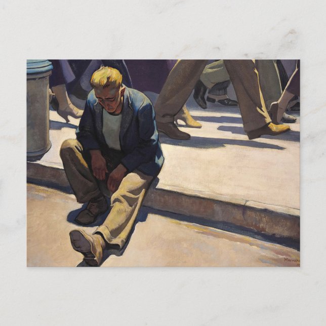 Vergessener Mann, 1934 von Maynard Dixon Postkarte (Vorderseite)