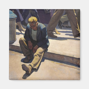 Vergessener Mann von Maynard Dixon Magnet
