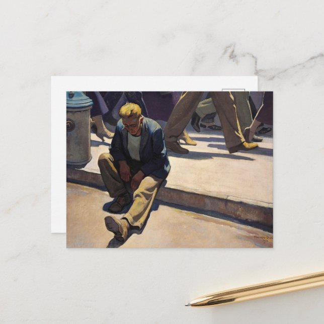 Vergessener Mann von Maynard Dixon Postkarte (Vorderseite/Rückseite Beispiel)