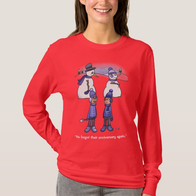 Vergessener Red Long Sleeve T - Shirt zum Jubiläum (Vorderseite)