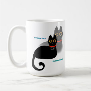 Vergessliche Black Cat Meme Coffee Tasse
