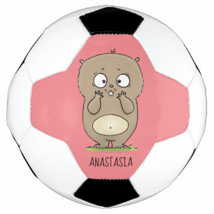 Vergesslicher, bezaubernder Hamster-Cartoon Fußball
