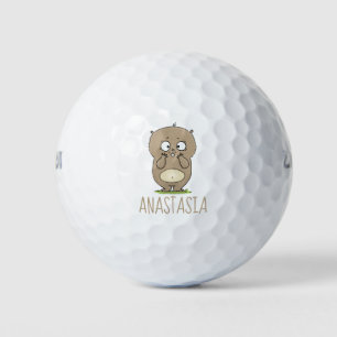 Vergesslicher, bezaubernder Hamster-Cartoon Golfball