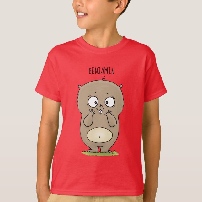 Vergesslicher, bezaubernder Hamster-Cartoon T-Shirt (Vorderseite)