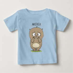 Vergesslicher niedlicher dicker Hamster-Cartoon Baby T-shirt