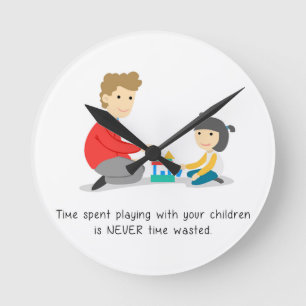 Vergeuden Sie nicht Stempeluhr Runde Wanduhr