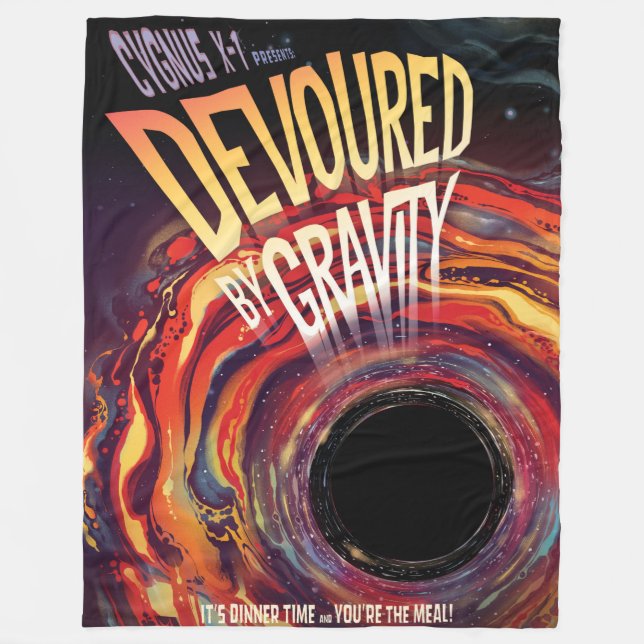Vergeudet durch Gravity Halloween Hole Black Horro Fleecedecke (Vorderseite)