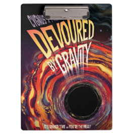 Vergeudet durch Gravity Halloween Hole Black Horro Klemmbrett