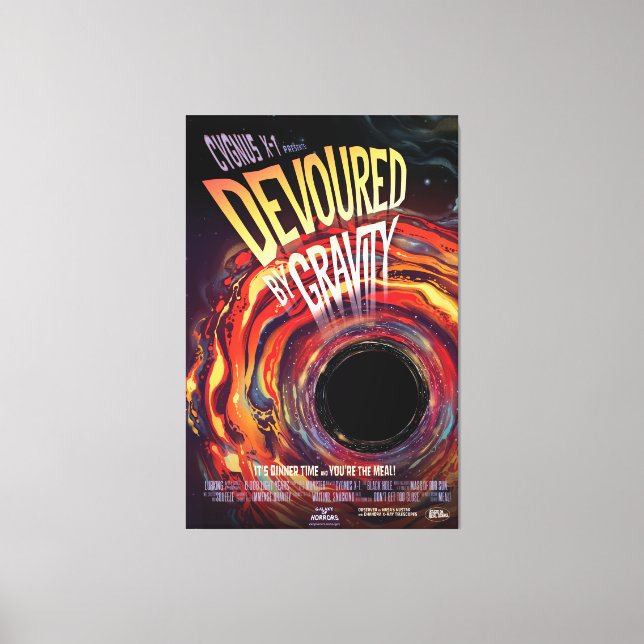 Vergeudet durch Gravity Halloween Hole Black Horro Leinwanddruck (Vorderseite)
