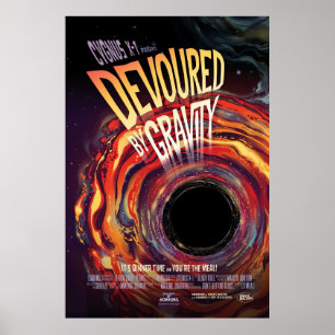 Vergeudet durch Gravity Halloween Hole Black Horro Poster