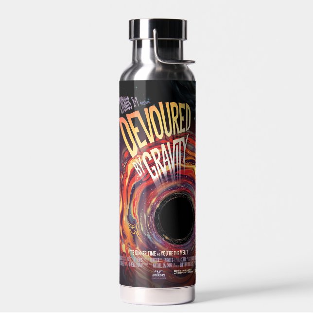 Vergeudet durch Gravity Halloween Hole Black Horro Trinkflasche (Links)