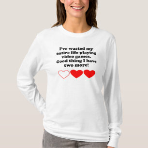 Vergeudete mein Leben, das Videospiele spielt T-Shirt