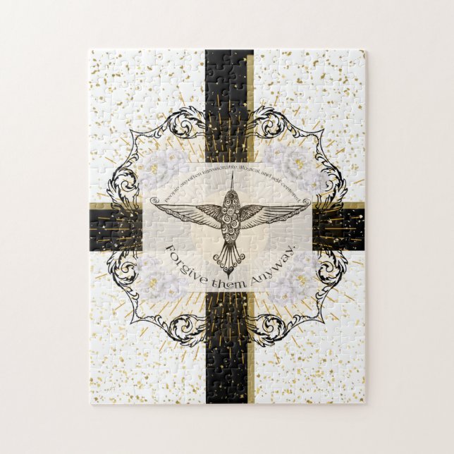 Vergib ihnen ANYWAY inspirierender Kolibri (Vertikal)