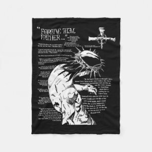 Vergib ihnen Vater Anime Jesus Kreuz T-Shirt Fleecedecke