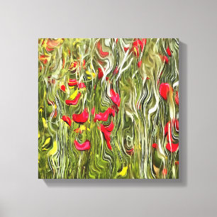 Vergiftete Mohnblumen Surrealistischer Abstrakter Leinwanddruck