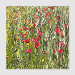 Vergiftete Poppies Surrealistische Abstrakte Kunst Magnetkarte
