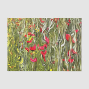 Vergiftete Poppies Surrealistische Abstrakte Kunst Seidenpapier