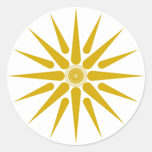 VERGINA SONNE RUNDER AUFKLEBER