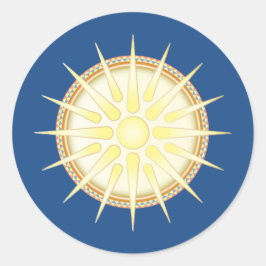Vergina Sun Classic Glossy Round Sticker