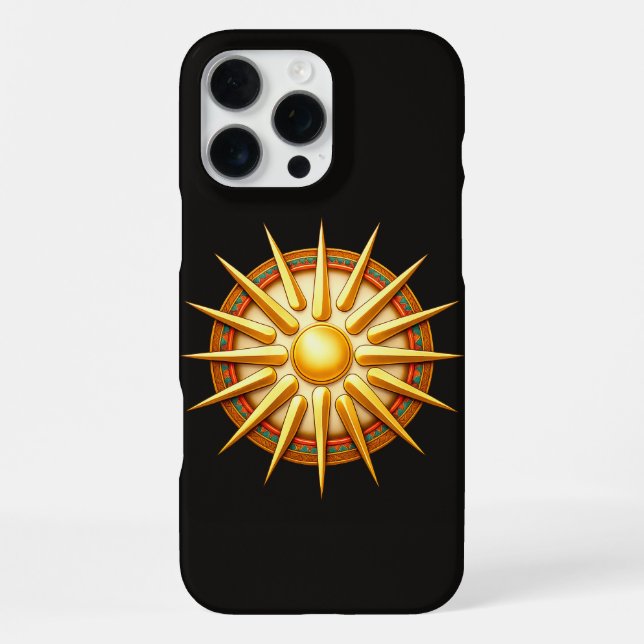 Vergina Sun Emblem – Ancient Macedonian Symbol iPhone 16 Pro Max Hülle (Rückseite)