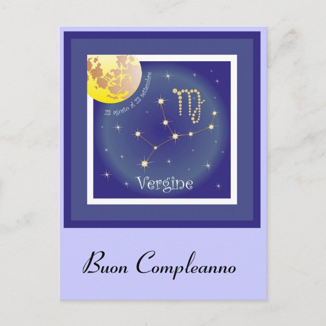 Vergine 23 agosto al 23 settembre Postkarte (Vorderseite)