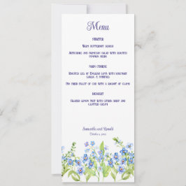 Vergiss, dass ich keine Blume Hochzeitmenü-Karte h Einladung
