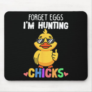 Vergiss Eier, ich jage Küken Lustige Ostern Jungen Mousepad