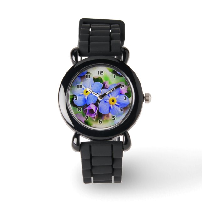 Vergiss-Me-Nots Armbanduhr (Vorderseite)