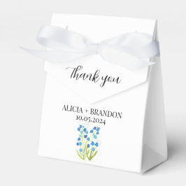 Vergiss mich nicht blauer Flora Moderne Hochzeit Geschenkschachtel