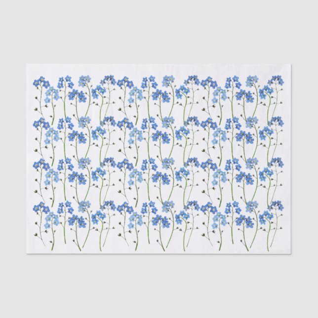 Vergiss mich nicht Blue Flowers Kunsthandwerk Tiss Seidenpapier (Vorderseite)